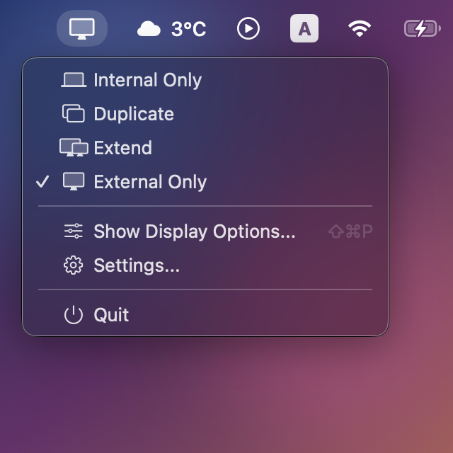 Display Switch Menu